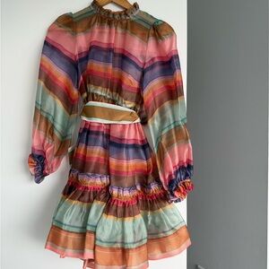 Zimmermann Multicolor Striped Dress